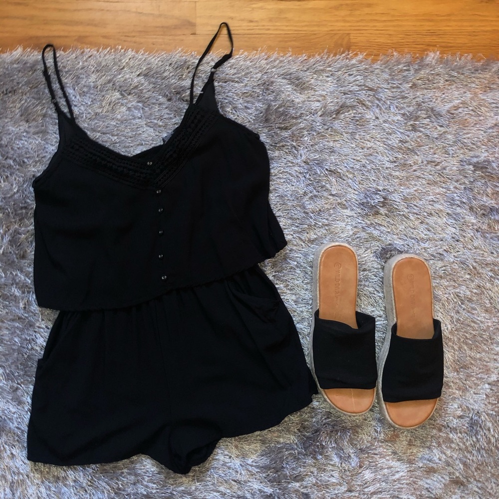 Black tank top romper!